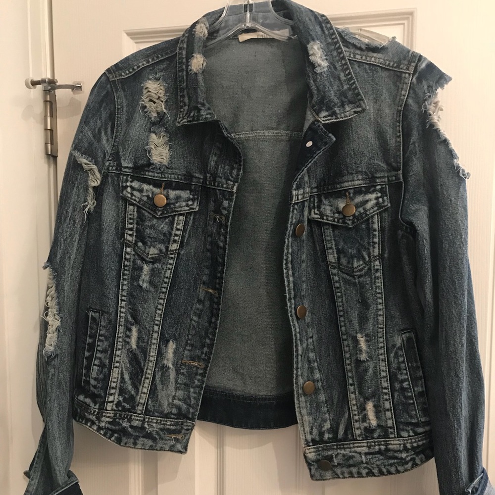 Destructed Denim Jacket - Picture 3 of 8